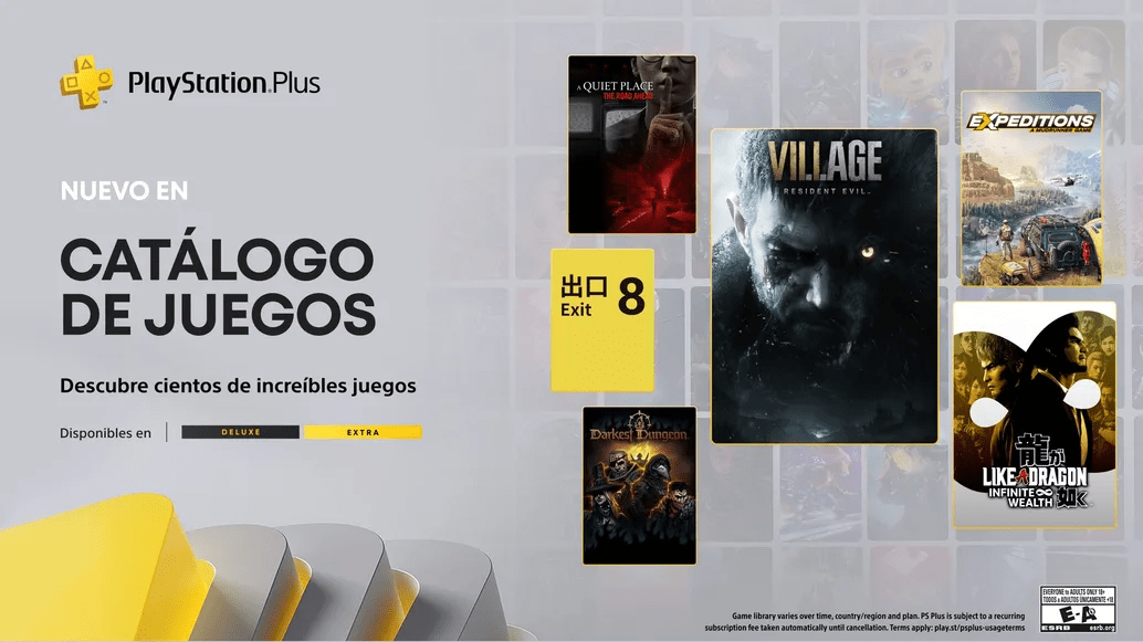 Resident Evil Village y The Exit 8 lideran las novedades del Catálogo de Juegos de PlayStation Plus