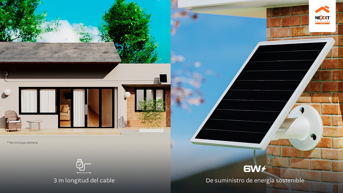 Nexxt Home presenta en Chile su nuevo Panel Solar Universal para cámaras de exterior