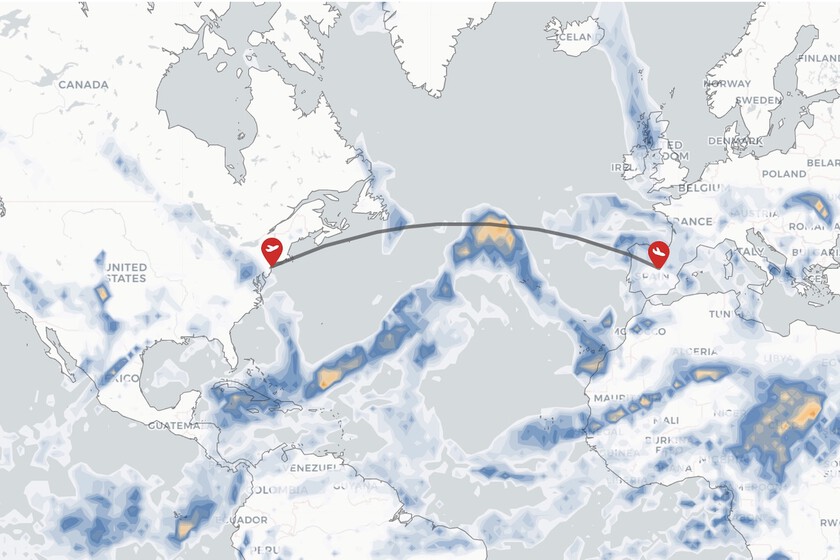 Mapa interativo ayuda a predecir turbulencias en vuelos