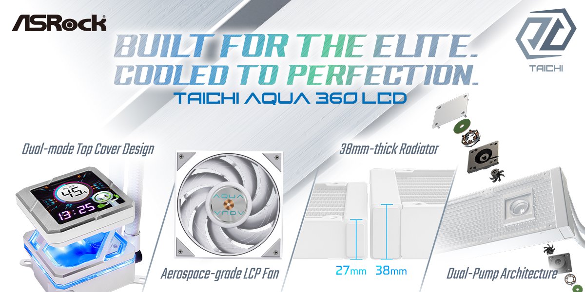 ASRock presenta su nueva generación de sistemas de refrigeración líquida AIO
